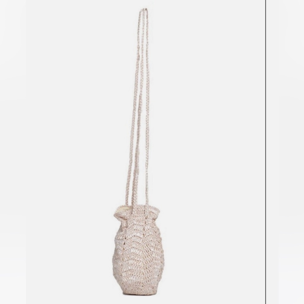 Ultra Feminine Gorgeous LoveShackFancy Cream Crochet Lux Bag